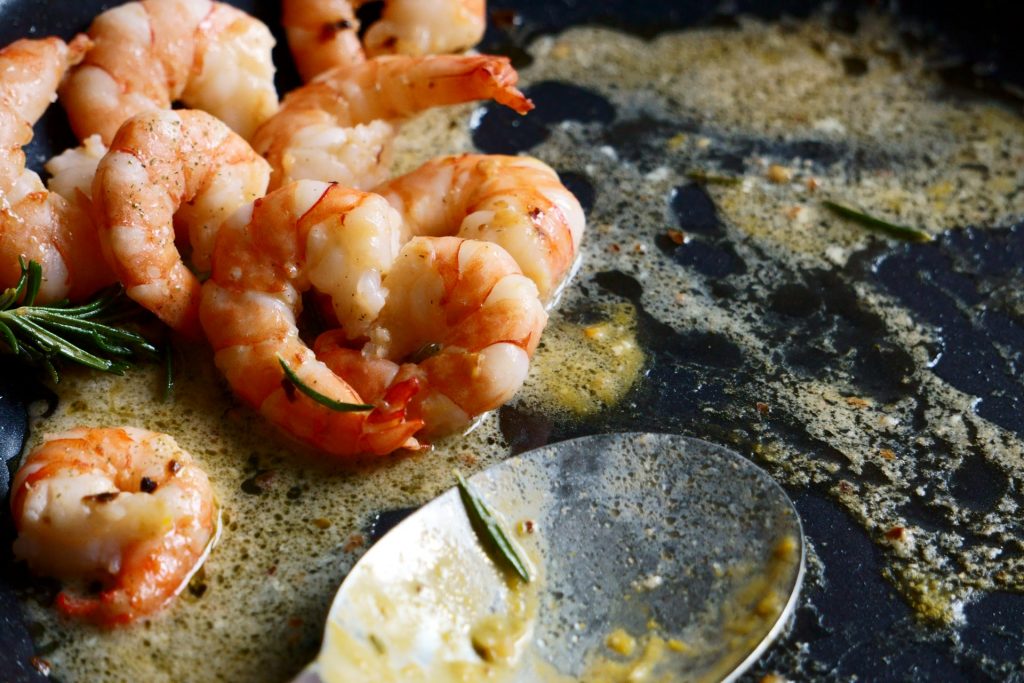 shrimp cooking
