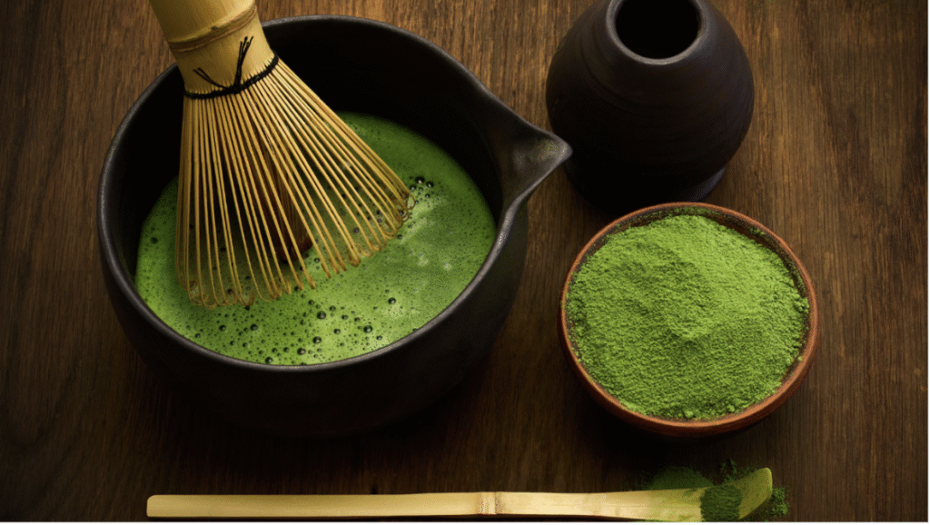 whisk matcha powder